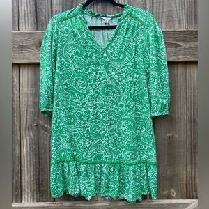 Crown & Ivy Green Paisley Dress